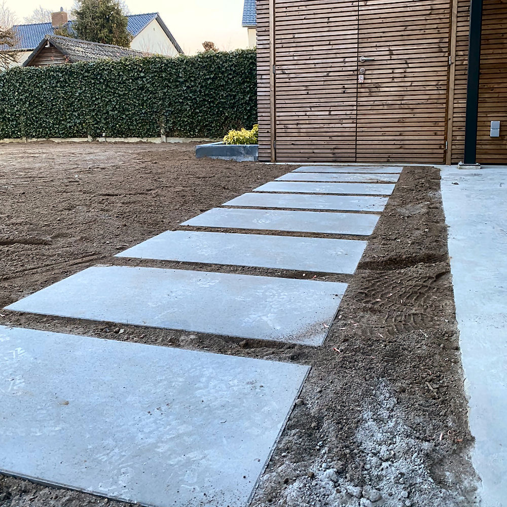 Pad in tegels