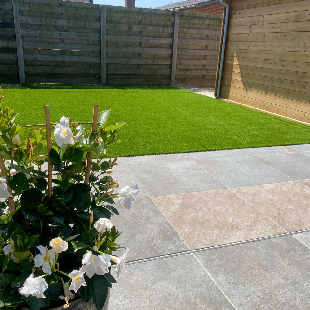 Kunstgras in tuin